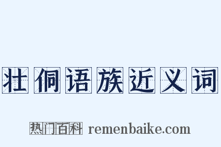 壮侗语族近义词是什么意思的图片